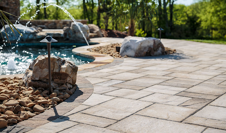 NPT lafitt rustic slab pool deck Greenville SC