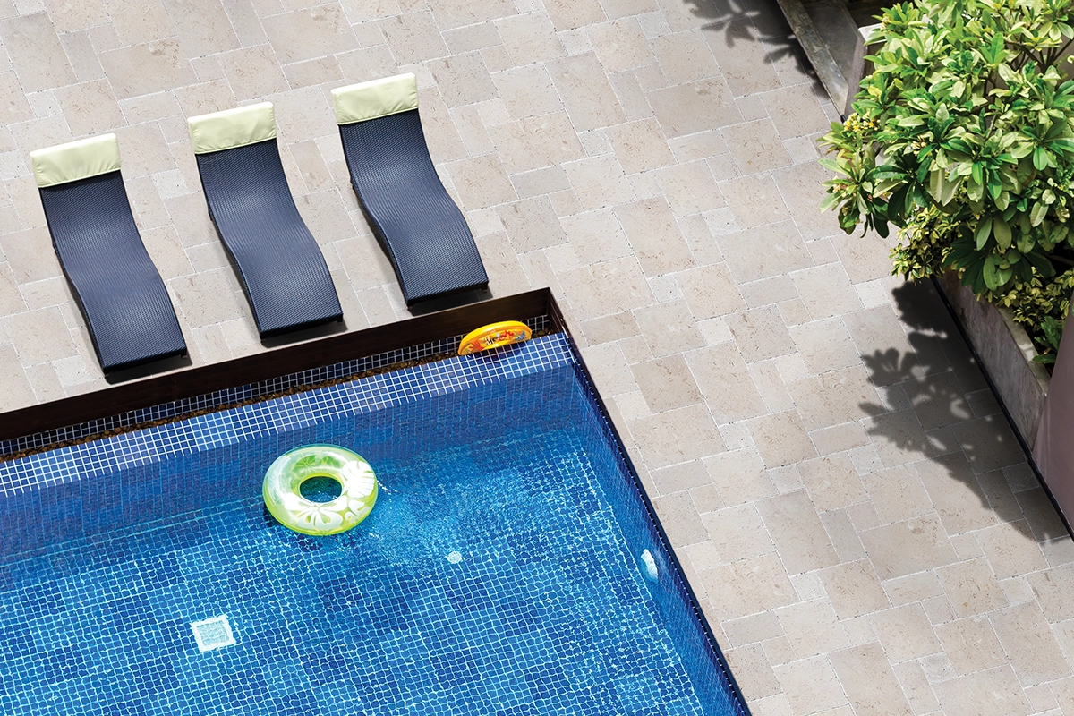 NPT limestone pool deck Greenville SC