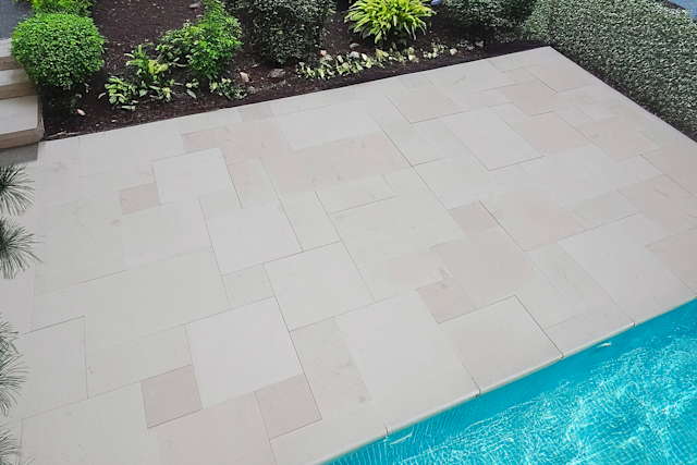 NPT lumiaso limestone pool deck Greenville SC